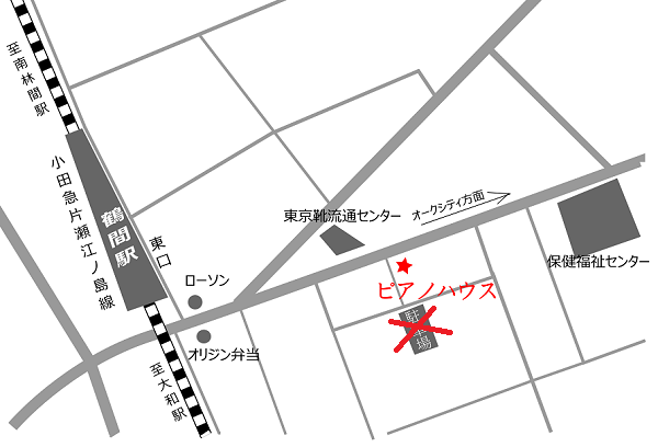 ピアノハウス音楽教室の地図です。