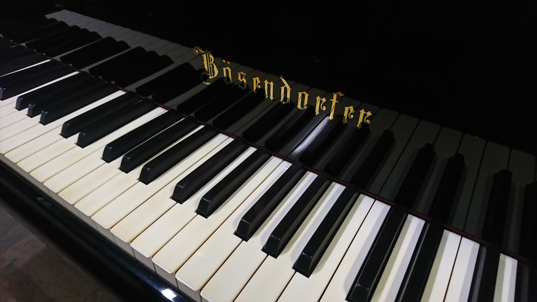 Bosendorfer200　鍵盤とロゴ